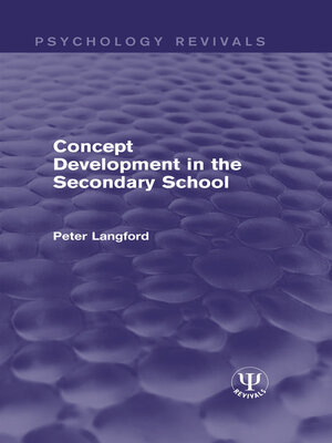 cover image of Concept Development in the Secondary School